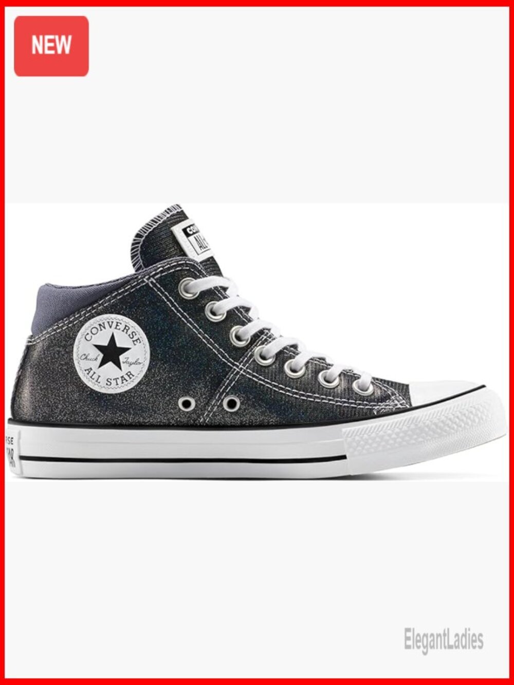 Mid Top Sneakers with Sparkle Details, Fashion Sneaker Style